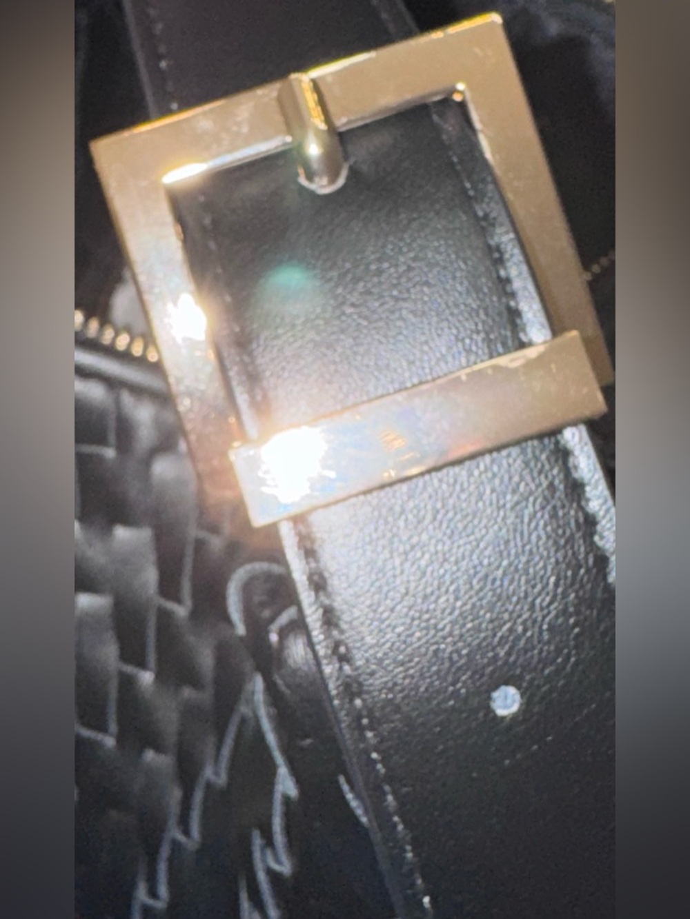 New Black Woven Hobo Shoulder Bag with Gold Buckle & Zipper, a new day - Picture 8 of 12